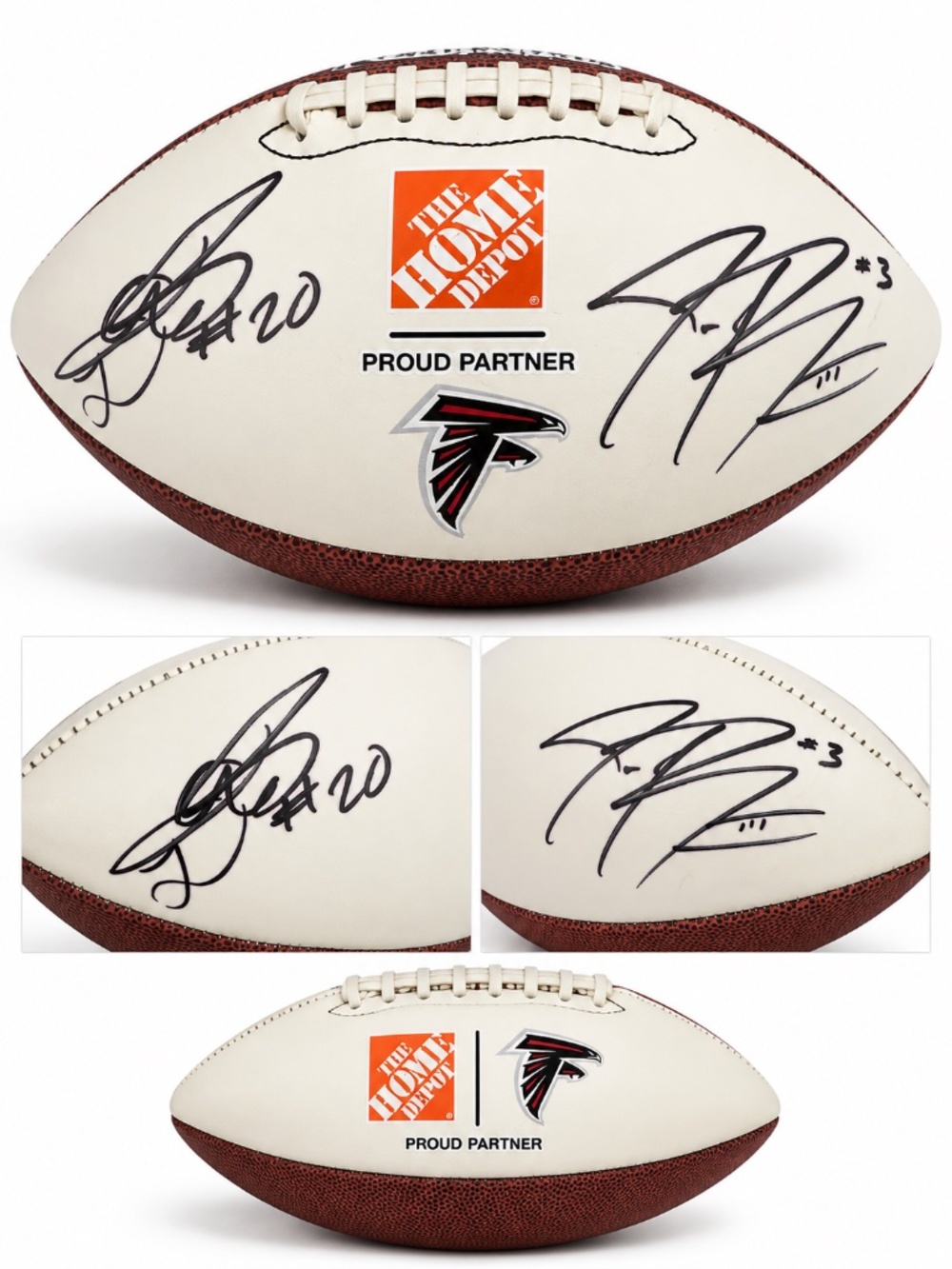 Jessie Bates III Dee Alford Signed Atlanta Falcons Football #3 #20